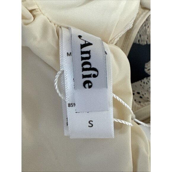 Andie Women's S The Hydra Swim Top Crochet Vanilla Ruffle NWT 9571 - Picture 11 of 15